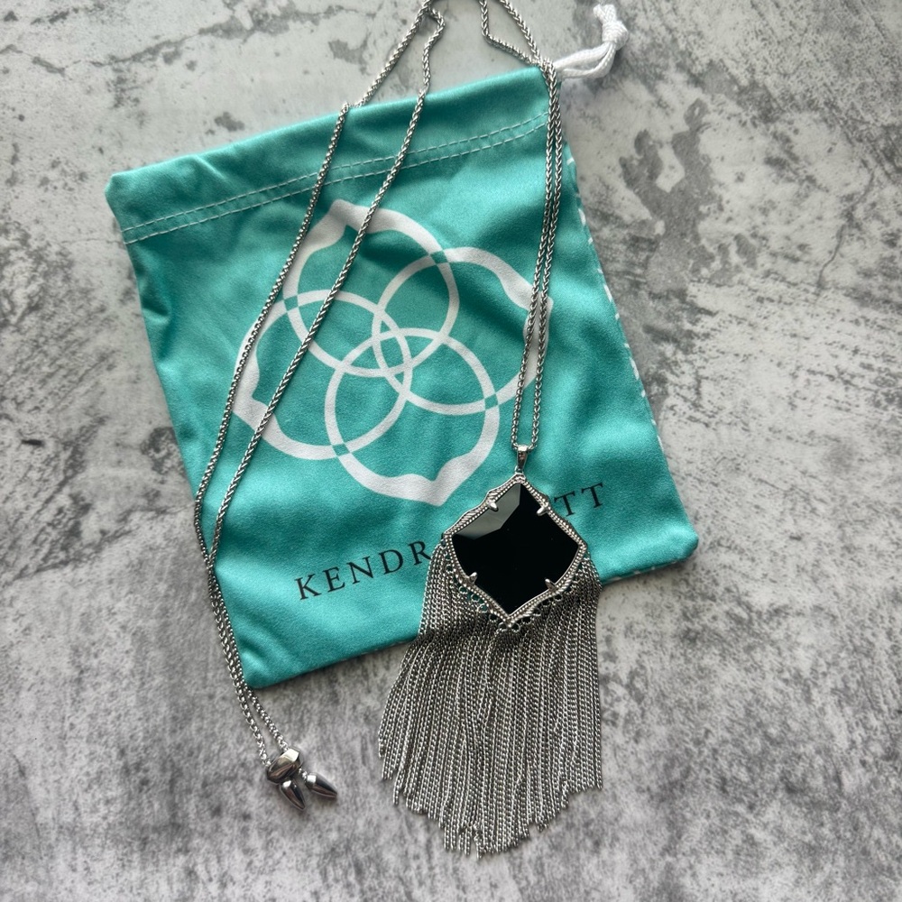 Kendra Scott Silver and Black Necklace